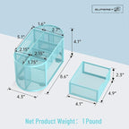 SUPEASY Mesh Desk Organizer, Desk Accessories & Workspace Organizers with Drawers, Pencil Holder for Desk with 9 Compartments for Office Suppliess, 8.6 x 4.3 x 4.1 Inch, Blue