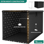 YITAHOME XL 150 Gallon Large Deck Box,Outdoor Storage for Patio Furniture Cushions,Garden Tools,Waterproof,Lockable (Black)