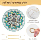 2 Pack Plate Hangers for Wall, Suitable for 4-5 inch Art Plate, Stainless Steel Invisible Heavy-Duty Wire Plate Holder with Wall Hooks, Display Hanger for Decorative Plates/Dishes/Platters(Gold)