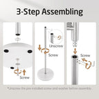 KES Free Standing Towel Racks for Bathroom with Weighted Marble Base, 40-Inch Floor Standing Towel Rack Stand, 3 Swivel Bars, Premium 18/8 Stainless Steel Brushed Finish, BTH219-2