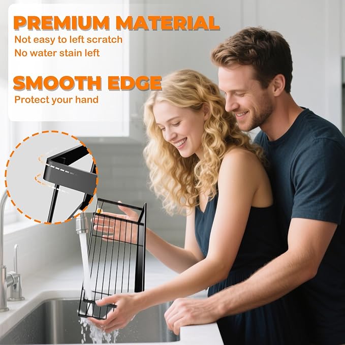 5 Pack Multifunctional Magnetic Shelves for Refrigerator Spice Rack & Washing Machine Organize, Include Paper Towel Holder, Kitchen Utensil Hanger and Hooks, Strong Magnet for Secure Hold (Black)
