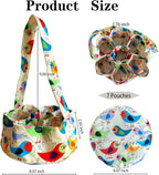 UKJENT Egg Collecting Basket, 7 Pouches Canvas Chicken Egg Gathering Basket, Machine Washable, Hold Different Size Eggs Collection Carrier Bag, Duck Goose Quail Fresh Eggs Collector, Farm & Home Use