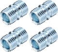 uxcell 4Pcs Metal Rack Connector, 0.87" x 0.63" Wire Shelving Poles Coarse Thread Connector Shelf Holder Connection for Storage Shelf Wire Shelving Unit Replacement Parts, Silver