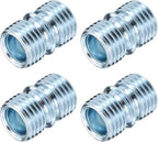 uxcell 4Pcs Metal Rack Connector, 0.87" x 0.63" Wire Shelving Poles Coarse Thread Connector Shelf Holder Connection for Storage Shelf Wire Shelving Unit Replacement Parts, Silver