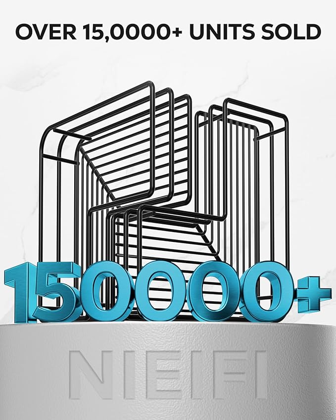Nieifi Adhesive Corner Shower Caddy Shelf Basket Rack with Hooks, Rust Proof Stainless Steel Bathroom Shelf Shampoo Holder No Drilling (Black)