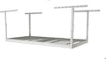 SafeRacks Overhead Garage Storage Rack - Heavy Duty Racks for Garage with 400 lb Capacity, Easy Garage Shelving, Adjustable Storage Rack, Ceiling Mount Storage Shelves 3x6 White (12"-21")