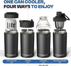 Frost Buddy Universal Can Cooler - Fits all - Stainless Steel Can Cooler for 12 oz & 16 oz Regular or Slim Cans & Bottles - Stainless Steel (Mossy Oak Bottomland)