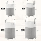 Laundry Basket,Woven Cotton Rope Laundry Hamper,Versatile Storage for Dirty Clothes,Baby Toys,and Blankets in Bathroom, Nursery,and Living Room (Grey, 100L)