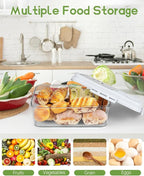 Dynta Large Bread Box for Kitchen Countertop 11.4 x 7.5 x 6.7 Inch Airtight Bread Storage Container Time Recording Bread Keeper with Lid for Toast, Loaf and Cookies