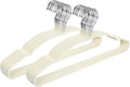 TOPIA HANGER Metal Hangers 20 Pack, Adult Clothes Hangers Space Saving & Non Slip Rubber Coated, Heavy Duty Wire Hanger for Coat,Shirt,Strap Dress,Ivory-CT12I