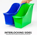 Storex Large Book Bin, 14.3 x 5.3 x 7 Inches, Yellow, Case of 6 (71119U06C)