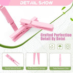 Pink Clothes Pins Wooden 100 Pack, Colored Clothespins for Craft Art Baby Shower Classroom 2.9 Inch