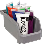 Plastic Containers for Organizing and Storage Bins for Closet, Kitchen, Office, Garage or Pantry Organization, Stackable Bins, Medium (11" x 5" x 5.5"), 8-Pack, Grey