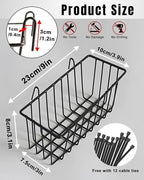 6 Pack Wire Baskets, Grid Panel Hanging Wall Basket, Grid Wall Accessory, Display and Storage Wall Basket for Kitchen, Home Decor, Potted Plants