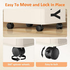 2 Pack Rolling Laundry Basket with Wheels, 90L Hamper with Wheels and Removable Mesh Bag, White Laundry Baskets on Wheels for Bedroom, Dorm, Clothes Hamper Organizer