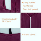 BeeGreen Burgundy Reusable Grocery Bags with Zipper Storage Pouch 10 Packs Wine Red Reusable Shopping Bags Bulk Foldable-Machine Washable
