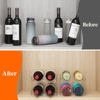Lifewit Plastic Stackable Wine Rack for refrigerator, Cabinet, Countertop,Wine Bottle Holder, Water Bottle Organizer for Fridge, Pantry, Hold 8 Bottles