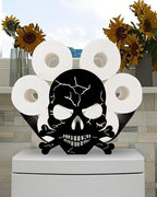 Sugar Skull Toilet Tissue Holder,Animal Paper Holders,Decorative Metal Papers Holder,Funny Toilet Animal Storage for Bathrooms,Bathroom Paper Organizer for Extra 8 Rolls Free Standing Art Decor