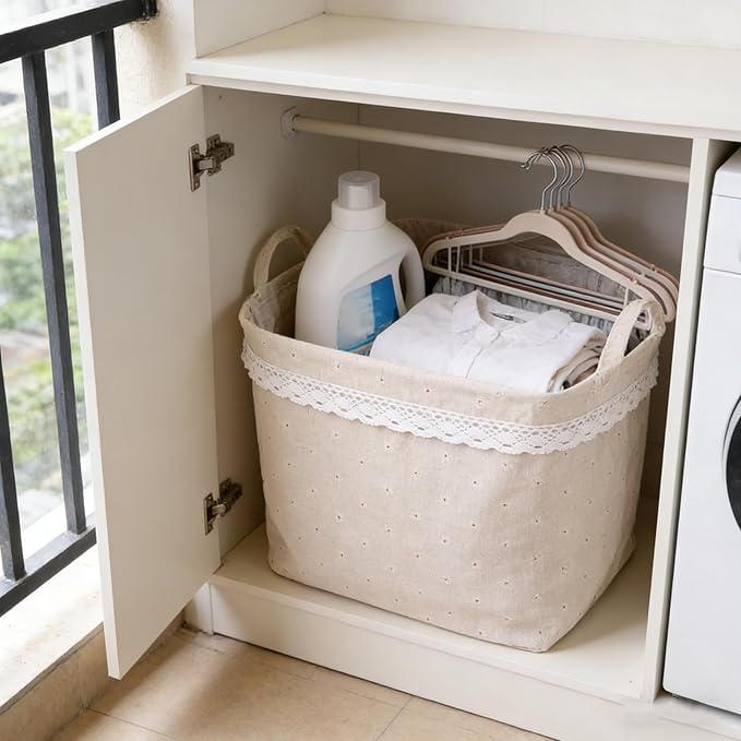 LUOZZY 6pcs Removable Laundry Basket Liner Washable Cloth Insert Cover Replacement for Home Seasonal Decoration