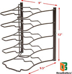 Deco Brothers Pan Organizer Rack for Kitchen Cabinet and Counter, Bronze