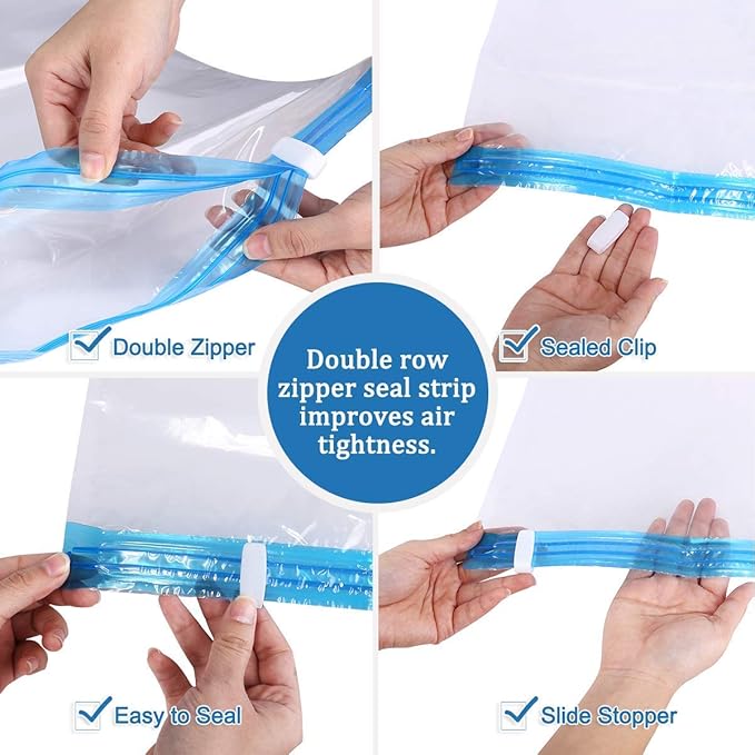 13 Combo Pack Vacuum Storage Bags (9 Large Size 36"X28" and 4 Travel Bags Size 24"X16") for Storage Organization