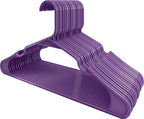 Utopia Home Plastic Hangers 30 Pack - Perfect Space Saving Clothes Hanger - Durable and Strong - Perfect Closet Organizers with Shoulder Grooves (Purple)