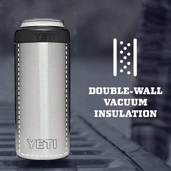 YETI Rambler 12 oz. Colster Slim Can Insulator for the Slim Hard Seltzer Cans, Rescue Red (NO CAN INSERT)