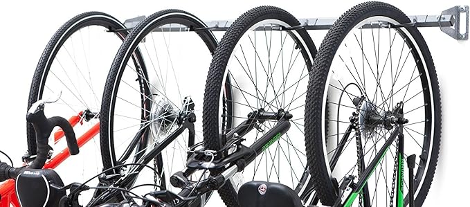 Monkey Bars Garage Bike Rack 2.0 - Stores 4 Bikes - Heavy Duty Garage Bike Storage