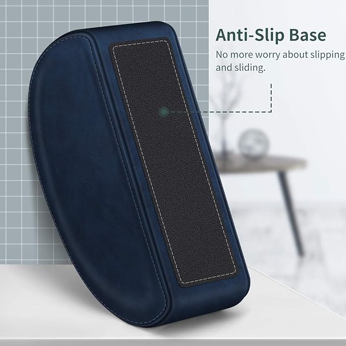 Remote Control Holder with 5 Compartments, KENOBEE Anti-slip Desktop Caddy Storage Organizer for Remote Controllers, Office Supplies, Makeup Brush, Media Accessories, Blue
