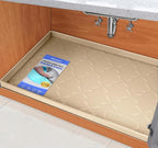 SIKADEER 25" x 22" Under Sink Mat Waterproof, Silicone Mat Kitchen Drawer Shelf and Cabinet Liner, Sink Protector for Kitchen Organizers and Storage, Boot Tray Pet Food Mats