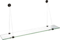 Spancraft Glass CR-12x14-Black Crane Glass Shelf, Black, 12" x 14"