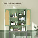 Rattan Toilet Storage Cabinet, Over The Rack Wood Cabinet with Metal Stand, Bathroom Organizer with Adjustable Shelf, Space Saving Cupboard for Small Bathrooms, Washer Shelf, Green