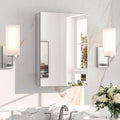 Keonjinn 16 x 24 Inch Medicine Cabinet, Bathroom Medicine Cabinet with Mirror, Lightweight Aluminum Structure, Assembly Required, in Wall or Wall Mount, Adjustable Shelves, Tempered Glass