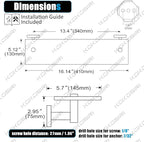 KOKOSIRI Bathroom Shelves Glass Floating Shelf 16-Inch for Bedroom Living Room Kitchen Hanging Rack Rustproof Wall Mounted Black 2 Pack B1105BK-L16-P2