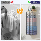 34 Inch Bathroom Towel Rack with Shelf – Modern Towel Holder for Bathroom Wall Mounted, Holds 6 Large Bath Towels, Rolled Towel Organizer for Bathroom, Laundry Room, and Small Space Storage