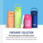 THERMOS FUNTAINER Insulated Food Jar, 10 Ounce, Kid Friendly Food Jar with Foldable Spoon, Daring Dinos