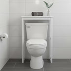 Dorset Over-the-Toilet Storage Shelf – 27" W x 37" H Space Saver Rack with Single Open Shelf for Towels & Toiletries – Minimalist Modern Design & Easy Assembly Bathroom Organizer by Alaterre Furniture