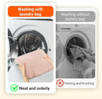 6Pcs Organic Cotton Mesh Laundry Bags for Delicates, Durable Mesh Wash Bags, Sturdy Zipper Laundry Bag for Underwear, Clothes, Shoes, Socks, (3 Large, 3 Medium)