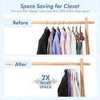 HOUSE DAY White Plastic Hangers 100 Pack, Plastic Clothes Hangers with Built-in Hooks, Durable and Strong Coat Hangers for Closet, Space Saving Clothing Hanger for Shirts, Coats, Skirt, Dress