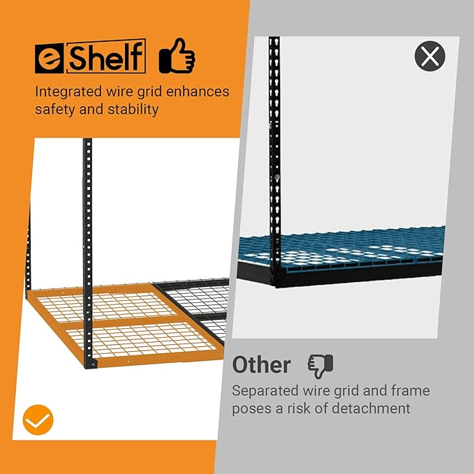 4x6ft Overhead Garage Storage Rack, Heavy Duty Metal Ceiling Shelf, 22'' to 40" Adjustable Dropdown, 450lbs Loading Weight Capacity, Black