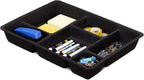 Navaris Felt Drawer Organizer Tray - Tidy Desk Drawers, Office Supplies, Jewelry, Cosmetics, Small Personal Items and Accessories - Black