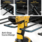 Power Tool Organizer, Drill Holder Wall Mount, Heavy Duty Garage Tool Organizer and Storage, Suitable Tool Rack for Tool Room, Workshop, Garage (Black-1 Tirer)