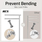 KES Standing Towel Racks for Bathroom Floor, Freestanding Swivel Standing 2 Arms Bath Towel Racks with Weighted Marble Base, SUS304 Stainless Steel Brushed Finish, BTH219S2-2