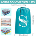 Sylfairy 2 Pack Extra Large Travel Laundry Bag, Dirty Clothes Organizer with Drawstring,Heavy Duty Travel Laundry Bags