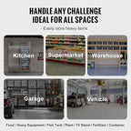 VEVOR Aluminum Dunnage Rack, 48” x 20” Commercial Food Floor Rack, 8” Off the Floor, 1800 lbs Capacity All-Welded Aluminum Storage Rack, for Storage in Restaurants, Kitchens, Garages and Vehicles