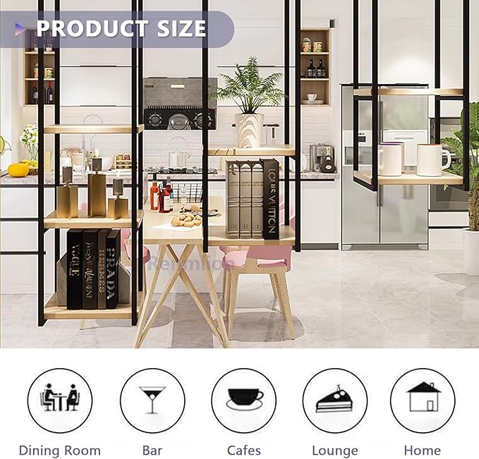 Ceiling Shelf Display Shelves Hanging Shelving Creative Flower Stand Ceiling Mounted Storage Rack Kitchen Pot Rack/Pan Racks Metal Iron Frame for Home Office Restaurant(30x30x135cm