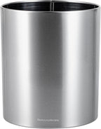 Restaurantware Stainless Steel Utensil Holder 1 Count 6.2 x 6.2 x 7.9 Inches Durable Cutlery Storage Flatware Organizer Rust-Resistant Sink Caddy Silver Kitchenware Holder