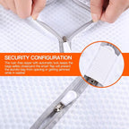 Kimmama Laundry Mesh Wash Bags, Lingerie Bags for Washing Delicates, Mesh Laundry Bags for Washing Machine, White Net, Grey Zipper, 2XL & 2L