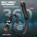 Short Garden Hose 10ft x 5/8", NON-EXPANDABLE Heavy Duty Premium Flexible Water Hose, No Kink, Leakproof, Lightweight Hybrid Hose with Male to Female Fittings for Household、Backyard