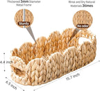 Toilet Tank Basket,Toilet Paper Storage Basket Bathroom Counter Organizer Wicker Baskets for Organizing,Holds Up to 3 Mega Rolls,Natural Water Hyacinth Boho Decor Bathroom